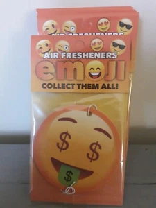 Smile and Dollar Sign Emoji Hanging Car Air Freshener (pack of 8) - Picture 1 of 3