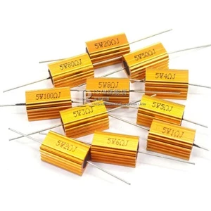5W RX24 Aluminium Wire wound Power Resistors ±5% 0.1Ω/1Ω/2Ω/3Ω/4Ω/5Ω - 10KΩ - Picture 1 of 4