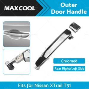 REAR LH Left / RH Right Outer Door Handle Chrome For Nissan XTrail T31 2007-2013 - Picture 1 of 7