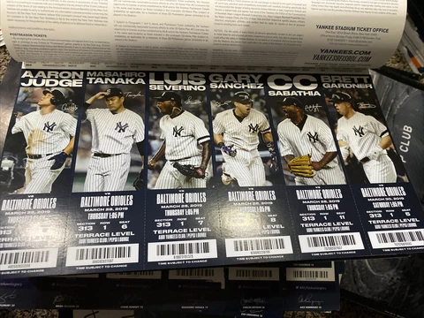 2019 NEW YORK YANKEES TICKET STUB PICK THE PLAYER ON THE TICKET IN DROPBOX Cover
