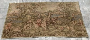 Tapiz de caza de animales medievales franceses vintage 3x6 para colgar en la pared mejor decoración del hogar - Imagen 1 de 9