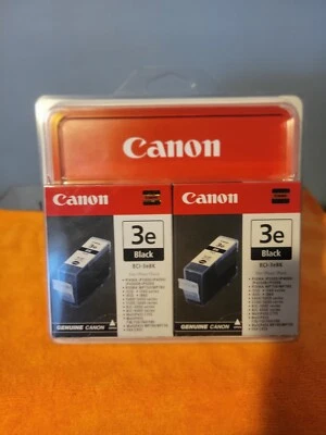 GENUINE Canon 3e Black Ink Cartridge BCI-3eBK 2 Pack NEW SEALED Creative Park - Image 1 of 2