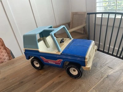 Vintage 1970’s Tonka Bronco 835 TR Large 18” Blue T-Top Pressed Steel Toy Jeep - Image 1 of 4