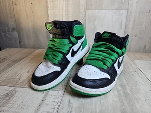 Nike Air Jordan 1 Retro High OG “Pine Green” Black White Green Kids Sneakers 11c - Picture 1 of 10