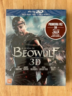 Beowulf (3-D Blu-Ray) Brazil release (English audio) OOP rare SLIPCOVER (2007) - Image 1 of 4