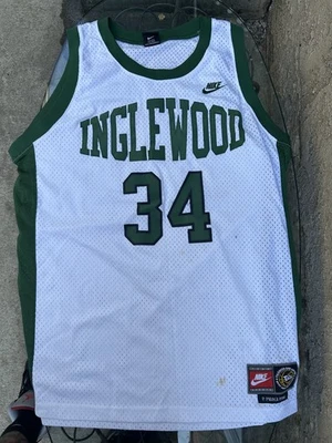 Nike Size L 1996 Inglewood High School PAUL PIERCE #34 Basketball Jersey  - Image 1 of 4