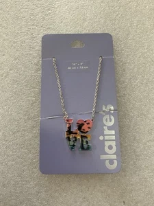 Claire’s Rainbow Ombré Love Necklace - Picture 1 of 1