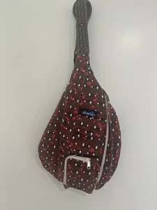 Kavu Sling Rope Bag Backpack Crossbody Red Critter Raccoon Animal Hiking Outdoor - Picture 1 of 7