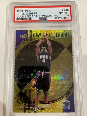 1999 - 2000 Topps 最佳黄金折射器 #248 Chris Webber /100 PSA 8 低帮流行 — 第 1/2 张图片