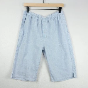 Pantalones Cortos para Dormir Muji Para Hombre Grandes Azul Blanco Tictac Rayas Bolsillos Tirar de Japonés - Imagen 1 de 13