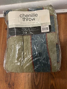 Chenille Throw Marceilles - Slate Color 42x70 in - Picture 1 of 3