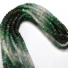 Natural Shaded Emerald 3-4.5mm Faceted Round Gemstone Beads 16" Strand BDS-1001