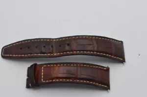 IWC LEDER ARMBAND FÜR FLIEGERUHR 20MM FÜR DORNSCHLIESSE 18MM FLIEGERUHR BRAUN - Bild 1 von 2