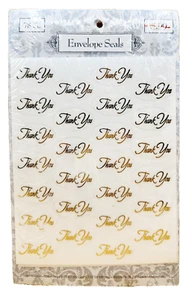 78 Count Oval Shape Gold "THANK YOU" Envelope Seals Stickers, Wedding NEW - Picture 1 of 8