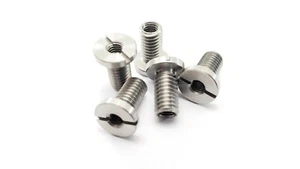 5 x THREAD ADAPTERS - M6 6MM MALE TO M4 4MM FEMALE W LIP - THREADED REDUCERS - Picture 1 of 2