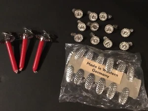 Vintage Christmas Tree Pine Cone Candle Clips Holders Lot of 26 Mixed Sizes NOS - Picture 1 of 6