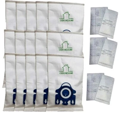 Miele Vacuum Bags G&N Canister 15 Bags & 6 Filters NEW 3D EFFICIENCY TECH. !!   - Image 1 of 3