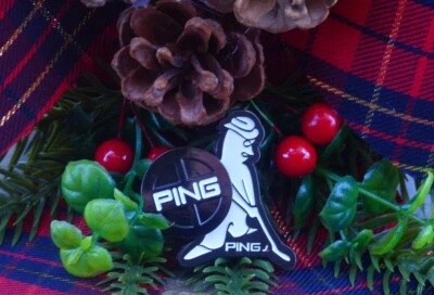 Ping Brand Pingman Hat Clip and Ball Marker Black and White - Special Buy !