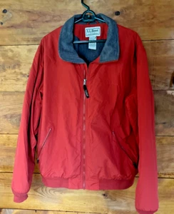 Veste d'échauffement doublée polaire homme LL Bean extra large orange brûlé poches chaudes - Photo 1/7