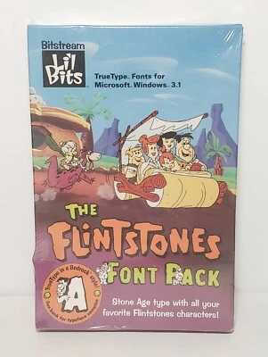 1992 The Flintstones Font Pack True Type A Windows 3.1 Hanna-Barbera Lil-Bits - Image 1 of 4