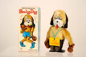 Mechanical Boxing Dog ITEM no. 280 Trade Mark, Japan, mit OVP - Picture 1 of 9