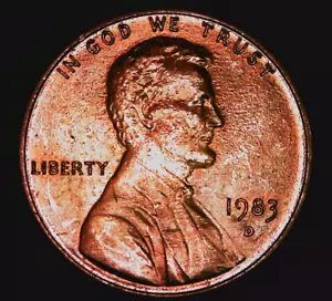1983 D LINCOLN CENT WITH A DOUBLED DIE REVERSE MUST SEE!! - Picture 1 of 9