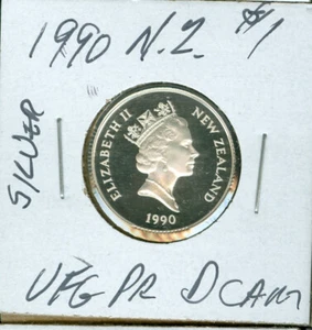 1990 NEW ZEALAND SILVER SMALL DOLLAR ULTRA FINEST PROOF DCAM 7,000 MINTED . - Picture 1 of 2