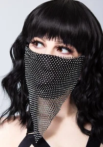 NEW AZALEA WANG Mesmerized Rhinestone Face Mask - SALE - Picture 1 of 2