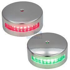 Red Green LED Navigation Light Horizontal Mount Boat Side Lamp Stainless 12V