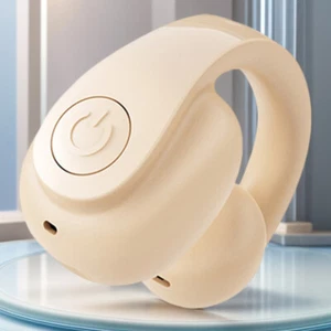 Wireless Ear Clip On Earphone Bluetooth-Compatible5.4 Sport Headset (Beige) - Zdjęcie 1 z 6