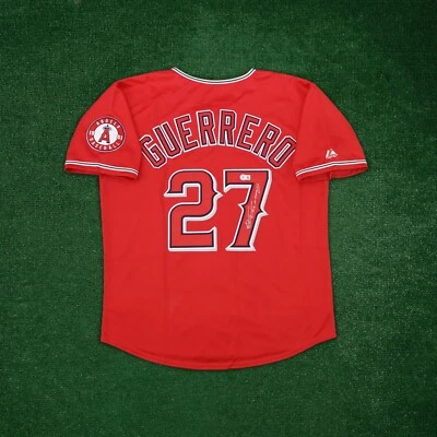 Vladimir Guerrero signed Anaheim Los Angeles Angels Alternate Red Jersey BAS - Image 1 of 4