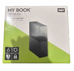 NEW Western Digital My Book 6TB External USB 3.2 Hard Disk Drive