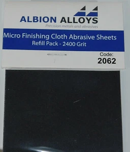 ALBION ALLOYS 2062 FINISHING CLOTH ABRASIVE SHEETS 2400GRIT REFILL PACK NEW - Picture 1 of 1
