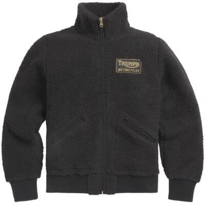 Triumph Mens Roadhouse High Pile Fleece Black Gold Medium Large XL XXL