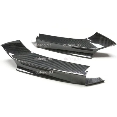 Пара комплектов разветвителей переднего бампера из сухого углеродного волокна для BMW F22 M235i M240i 14-2021 - Изображение 1 из 4
