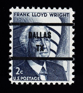 1280b Frank Lloyd Wright 2c Bureau Precancel “Dallas TX” PSS-81 MNH OG - Picture 1 of 1