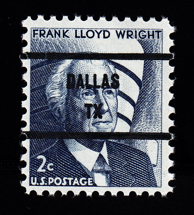 1280b Frank Lloyd Wright 2c Bureau Precancel “Dallas TX” PSS-81 MNH OG - Image 1 of 1