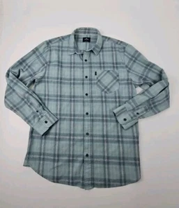 Men's Rip Curl Flannel Shirt In Multicolor Square Plaid - Size Medium - Picture 1 of 9