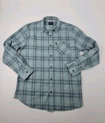 Men's Rip Curl Flannel Shirt In Multicolor Square Plaid - Size Medium  - Image 1 of 4