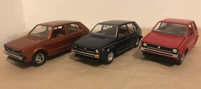 MEBETOYS MATTEL 8596,6741  1/25  3X VW GOLF I,MINT - Immagine 1 di 4