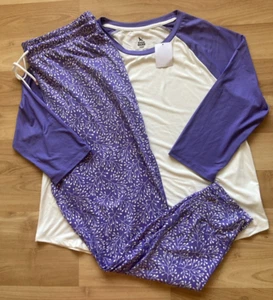 EDDIE BAUER SLEEP Mujer 2 Piezas Juego de Dormir Ultrasuave L Púrpura - Imagen 1 de 7