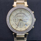 Michael Kors Mk5354 Parker Glitz Ladies Gold Tone Bracelet Analog Women's Watch