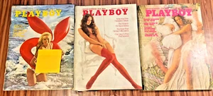 Playboy Magazine Lot 3 1972 August 1973 February October Vintage Adult Erotic - Picture 1 of 24