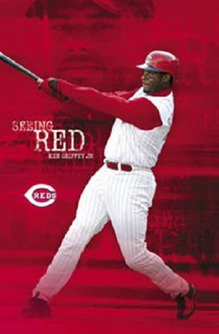 ORIGINAL 2004 COSTACOS BROS KEN GRIFFEY JR SEEING RED POSTER NIP NEW 22X34 Cover