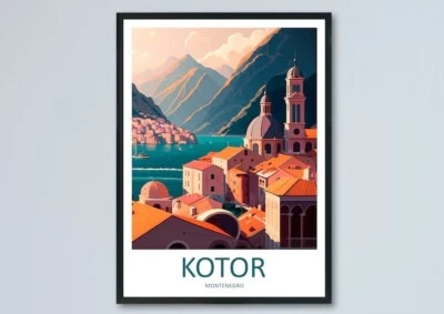 Kotor Wall Art for Montenegro Enthusiast Gift Wall Hanging Kotor Montenegro Wall - Image 1 of 3