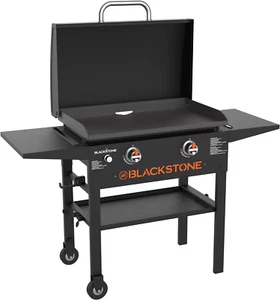 OUTDOOR PROPANE GAS GRIDDLE 28-Inch Powder Coated Steel, Black - Picture 1 of 7