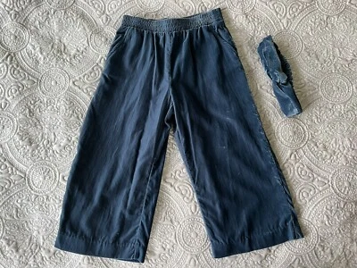 Gymboree Girls Blue Velvet Pants Headband Set Sz M 7-8 - Image 1 of 4