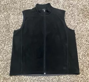 REI CO-OP Fleece Vest Mens 2XL Black Full Zip Pockets Outdoor Recreation Hiking - Picture 1 of 14