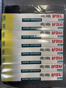 RCA 9er-Pack T-120H Standardqualität 6 Stunden leere VHS-Videokassetten versiegelt - Bild 1 von 4