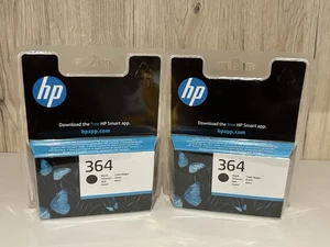 2 x czarne wkłady atramentowe HP 364 fabrycznie nowe - Zdjęcie 1 z 2